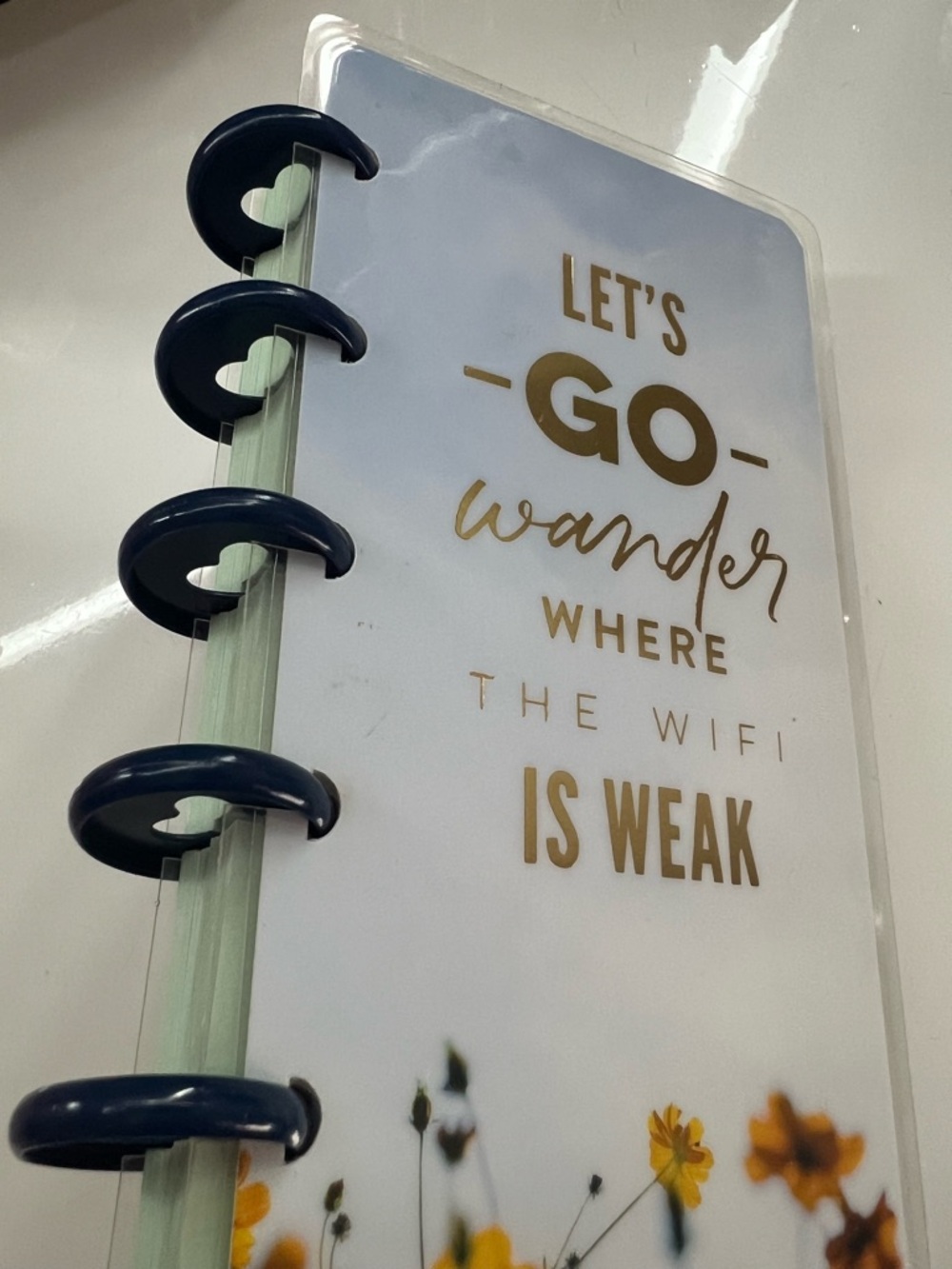 Happy Planner Skinny Mini Let’s Go Wander Where the WiFi is Weak Notebook - Picture 3 of 5